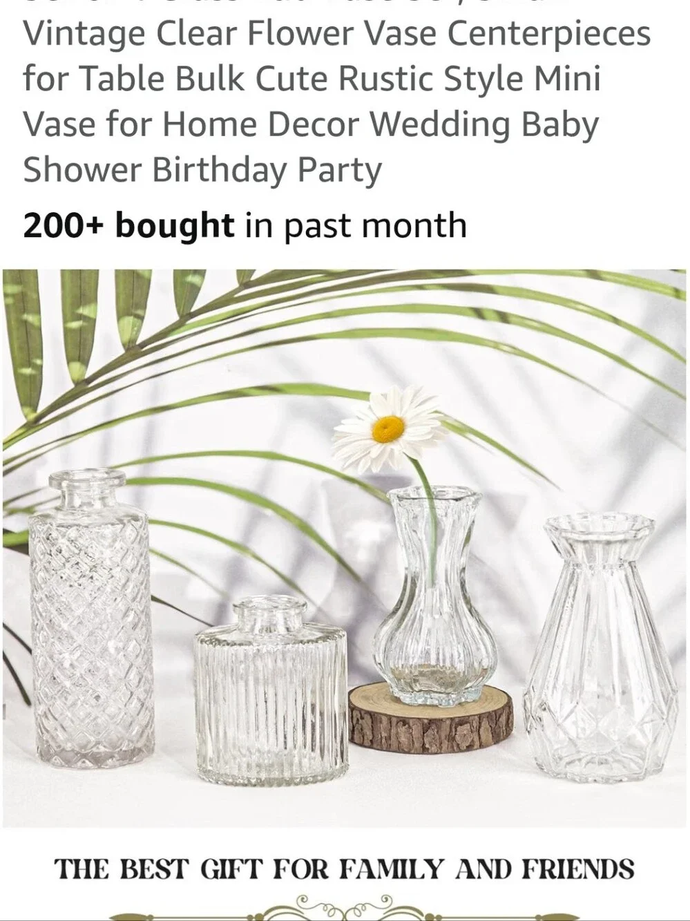 Clear Glass Bud Vase Set -12 Pieses Elegant Mini Decorative Vases